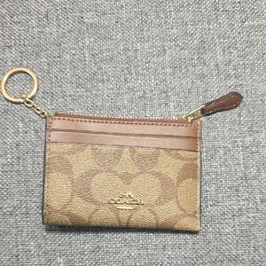 Coach Brown Signature Card Holder